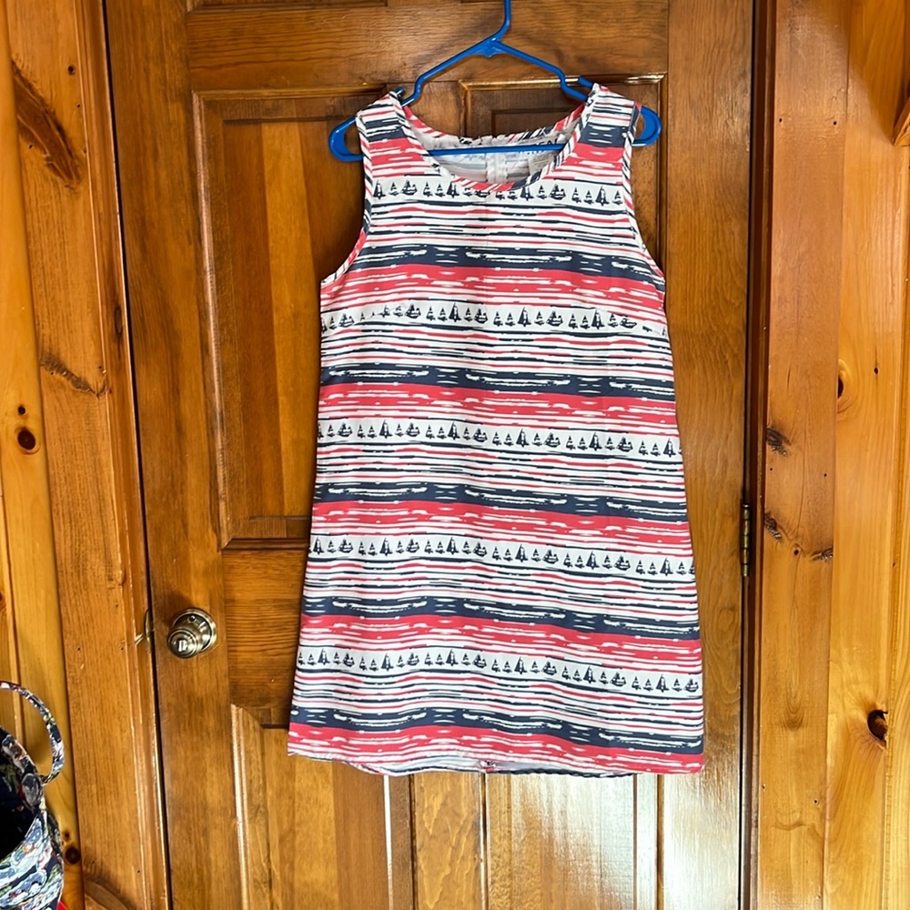 Ingear Resort Patriotic Sailboat A Line Dress Size Medium